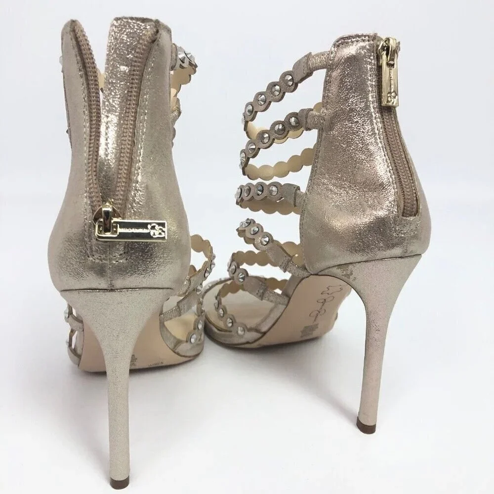Jessica Simpson Womens Jezalynn Dress Sandals Gilded Gold 9.5M